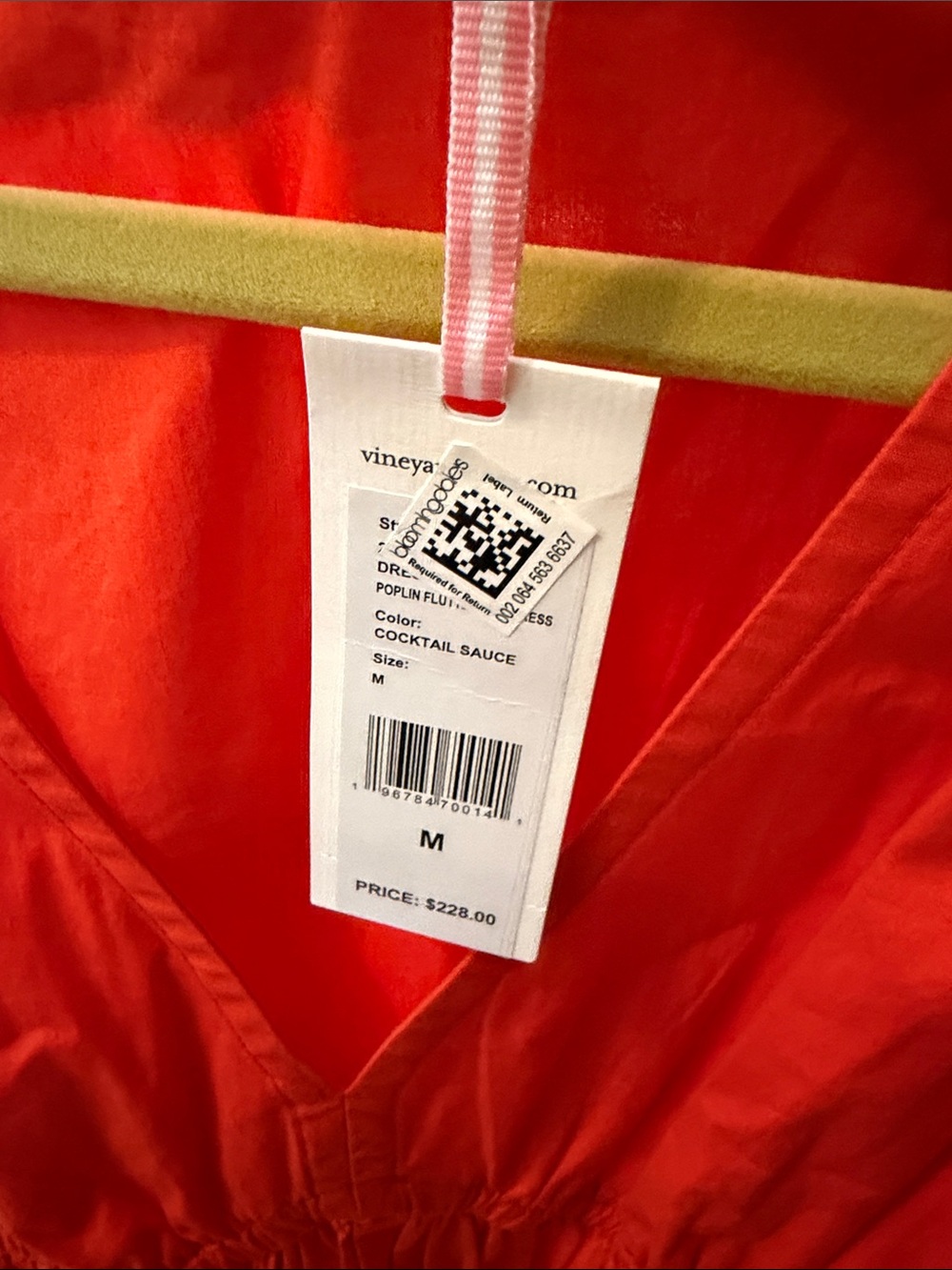 Vineyard Vines Orange V-Neck Maxi Dress - Picture 4 of 4